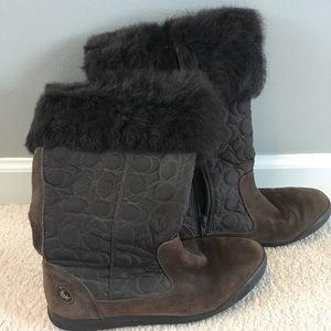 Brown Coach boots